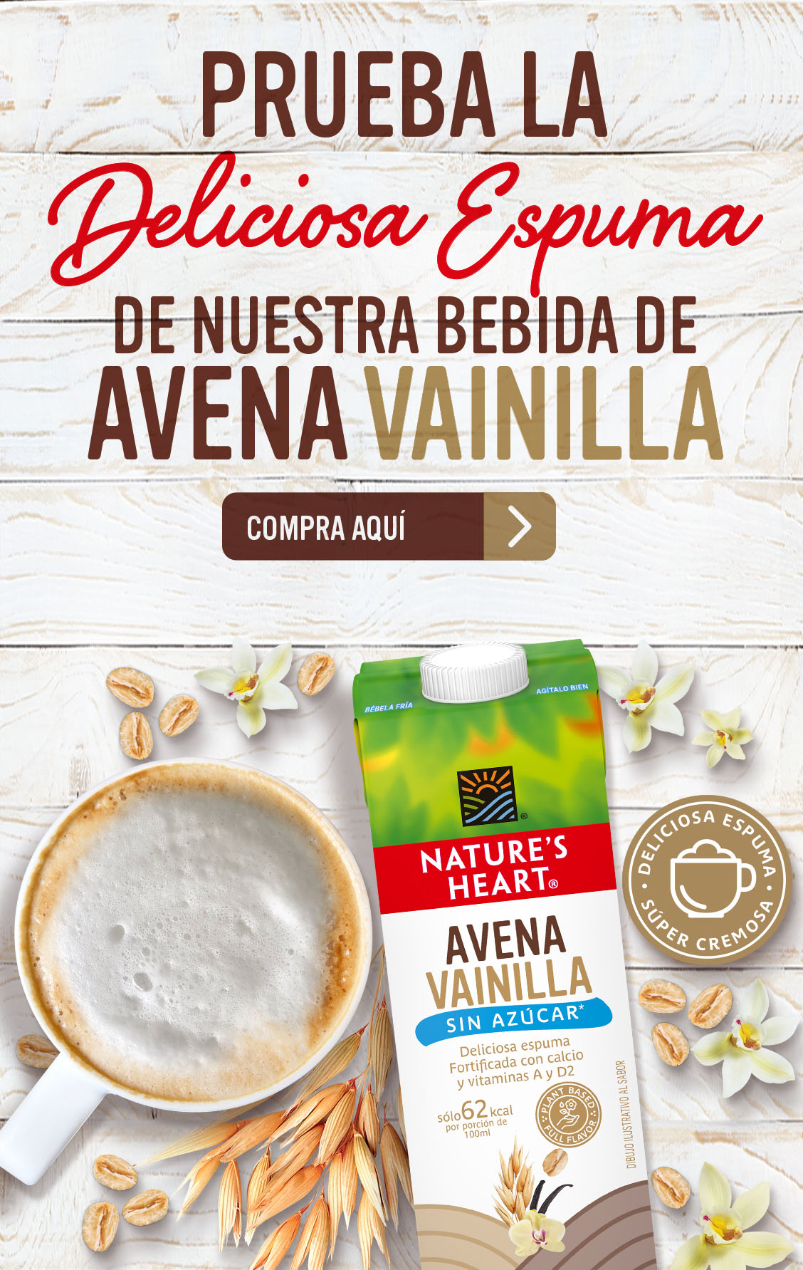 Bebida Avena Vainilla banner mobile