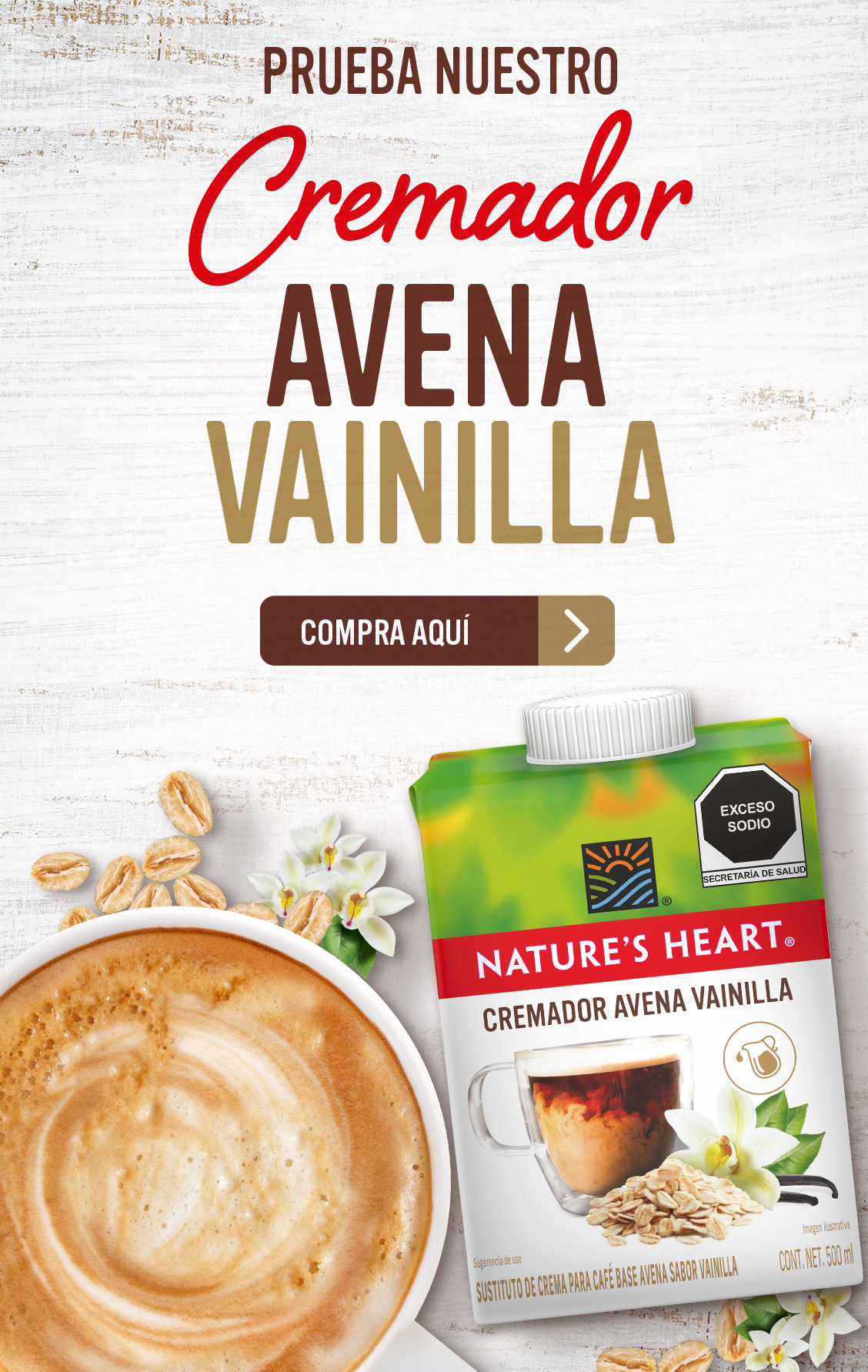 Cremador Avena Vainilla Nature's Heart Banner mobile