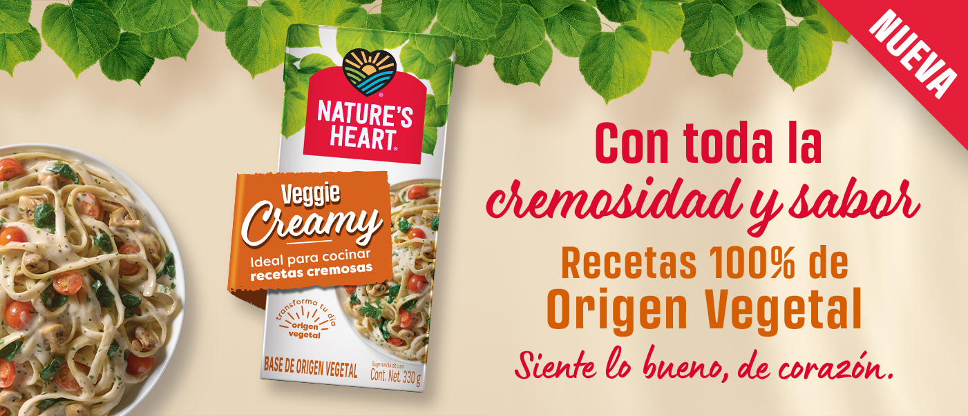 Veggie Creamy Nature's Heart banner desktop