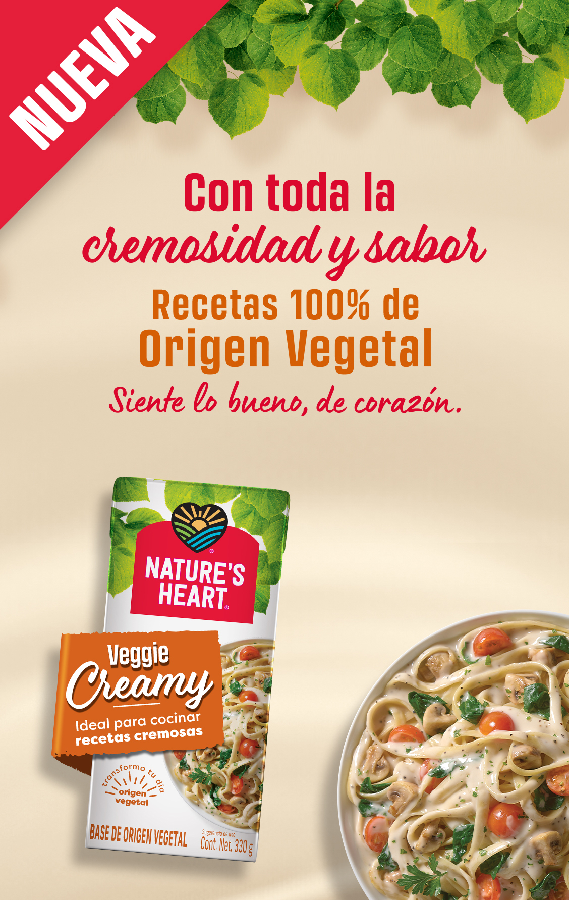 Veggie Creamy Nature's Heart banner mobile