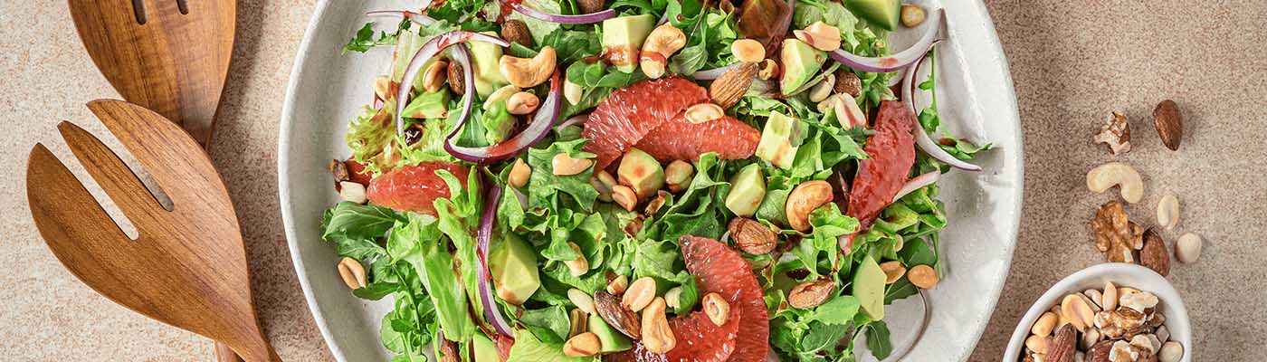 Ensalada con toronja y vinagreta de jamaica desktop