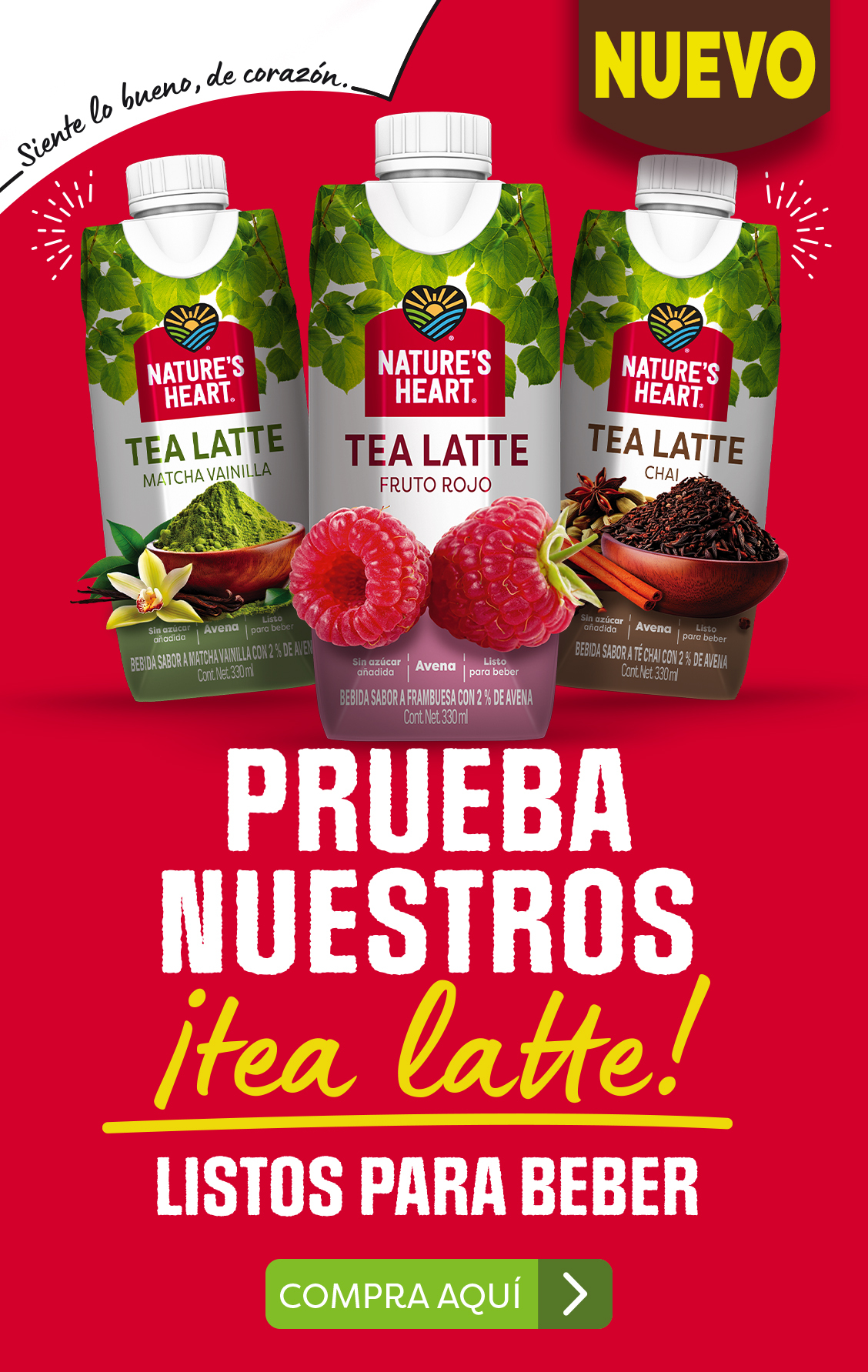 Tea latte banner mobile